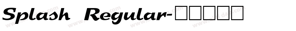 Splash Regular字体转换